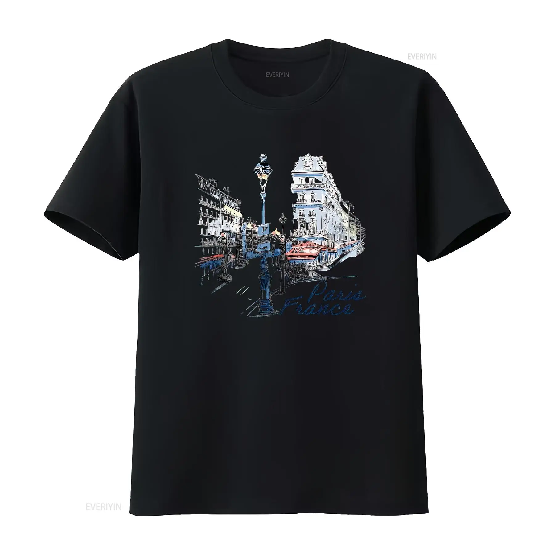 Vintage Fashion In Paris - เสื้อยืดลายวินเทจสไตล์ปารีส ฝรั่งเศส สีขาว ไซส์ใหญ่ สำหรับผู้หญิง ผ้าเนื้อนุ่ม
