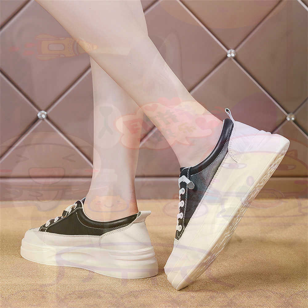 Vintage Fashion Collecting And Wearing Designer Classics - LACE-up Chunky Loafers ผู้หญิงสเก็ตบอร์ดกีฬารองเท้าตะกร้ารองเท้าผ้าใบจริงแบบพกพาข่าวตะกร้า Teni ที่มีคุณภาพสูง