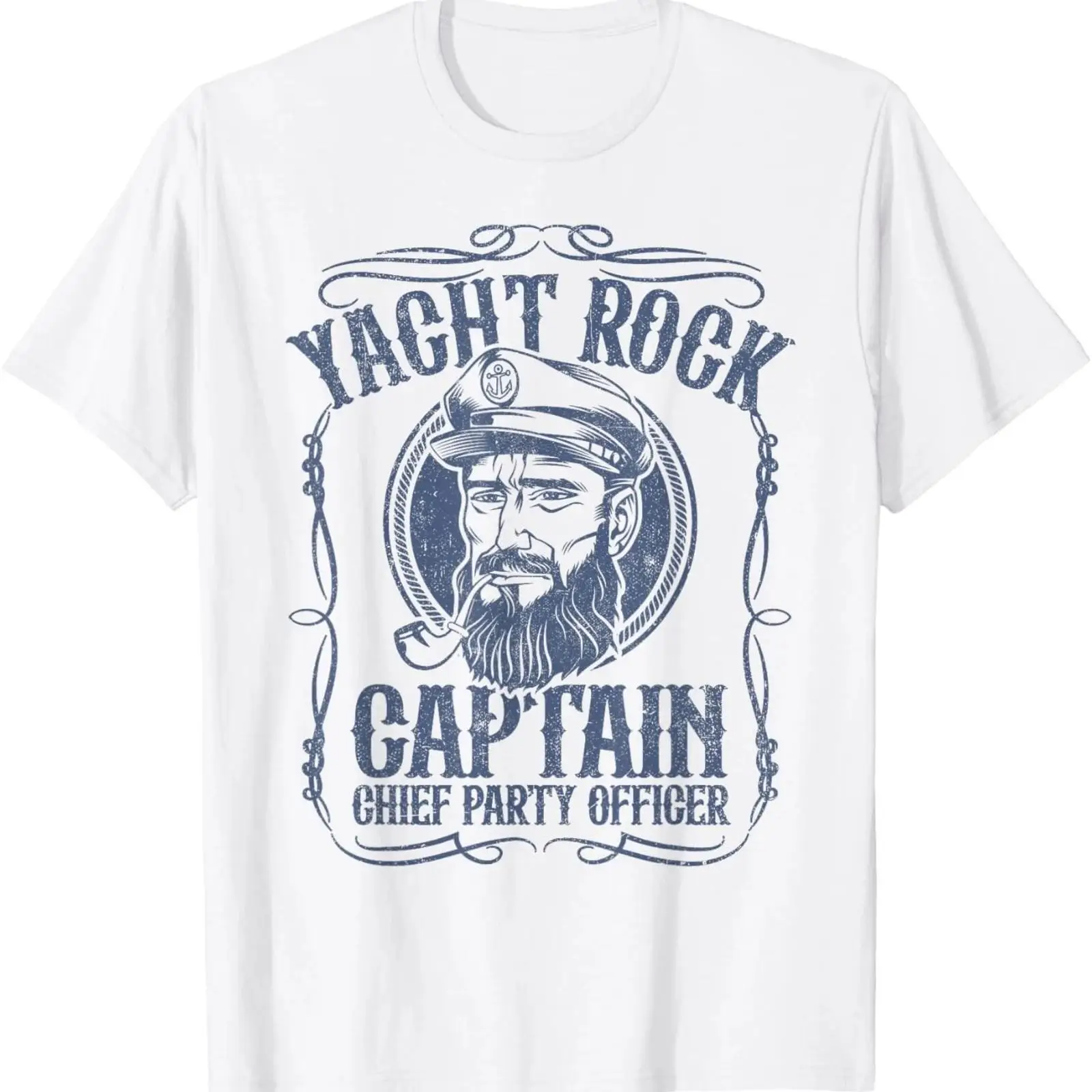 Vintage Yacht Fashion - เสื้อยืดลายกัปตันเรือยอชท์ ปาร์ตี้บนเรือ ดนตรี สนุกสนาน สไตล์วินเทจ ลุคเท่