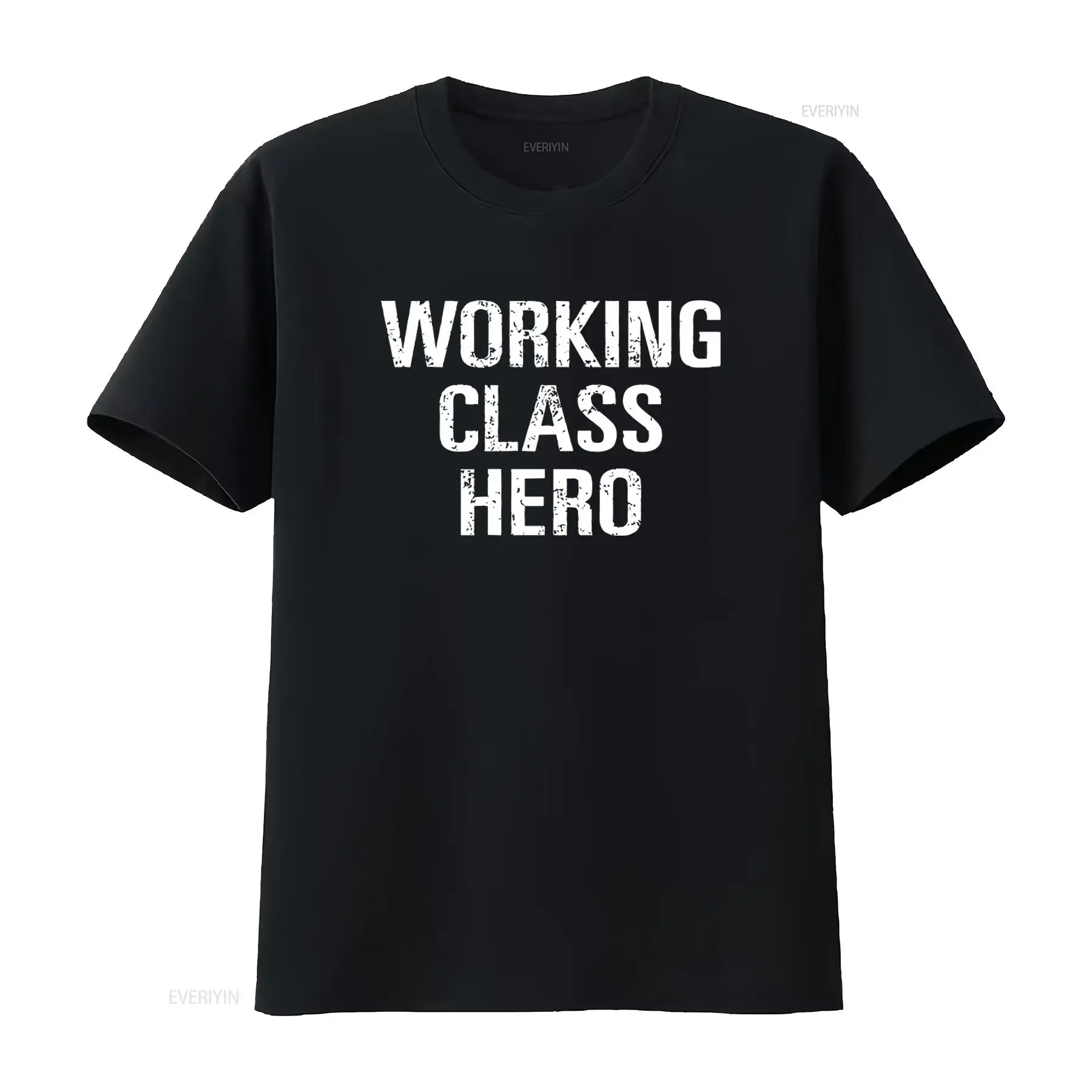 Vintage Fashion Nyc - เสื้อยืดพิมพ์ลาย WORKING CLASS HERO สำหรับผู้ชาย ดีไซน์เท่ห์สไตล์