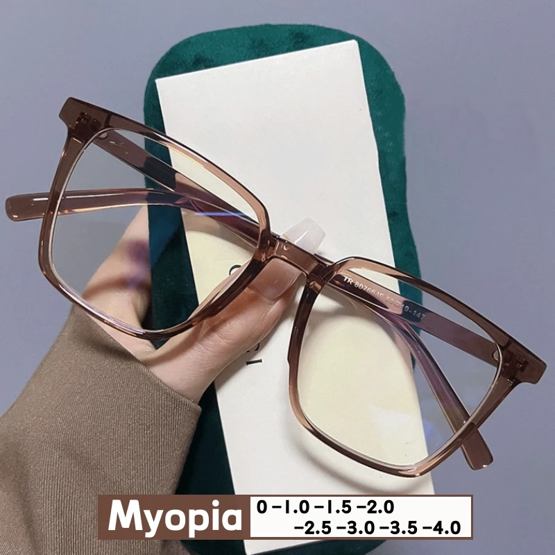 Vintage Fashion Definition - แฟชั่นผู้หญิงผู้ชาย Diopter ลบแว่นตาความละเอียดสูงสายตาสั้นแว่นตา Vintage Square กรอบแว่นสายตาแว่นตา