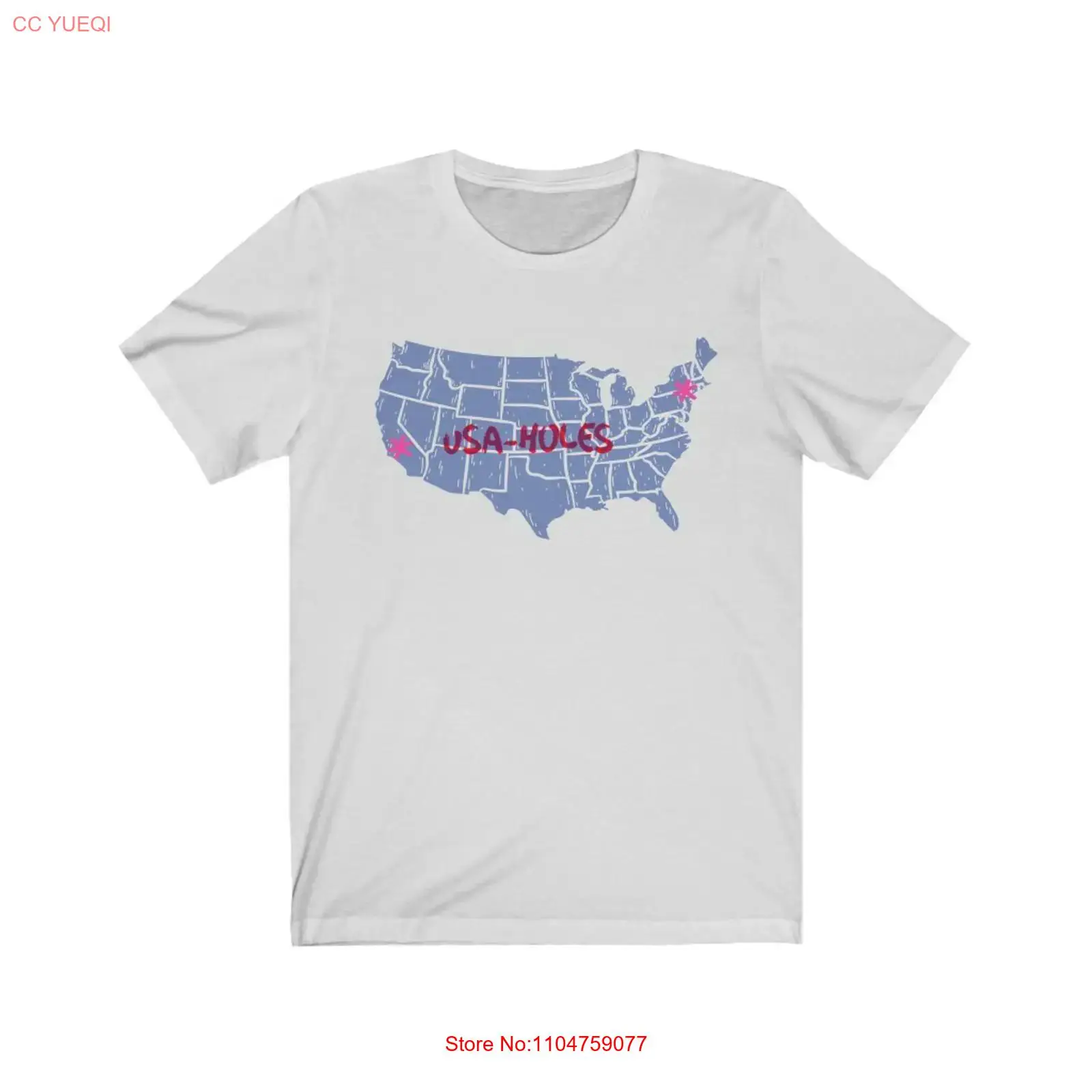 Vintage Fashion Nyc - เสื้อยืด USA holes NYC CA แบบวินเทจ