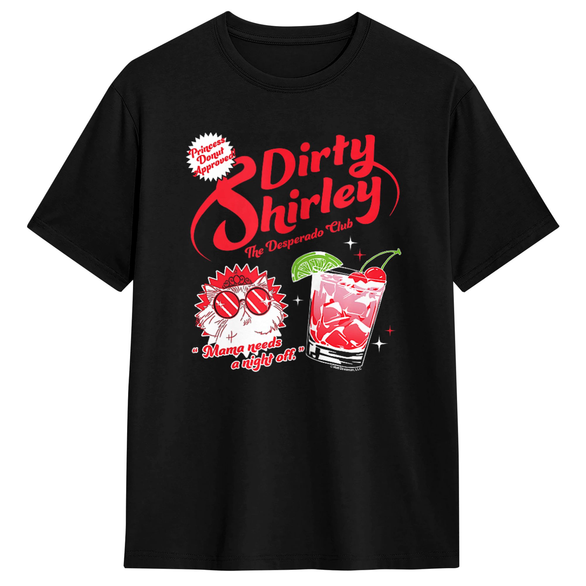 Vintage Fashion Ads - เสื้อยืดคอตตอนลาย Dirty Shirley Desperado Club รุ่น