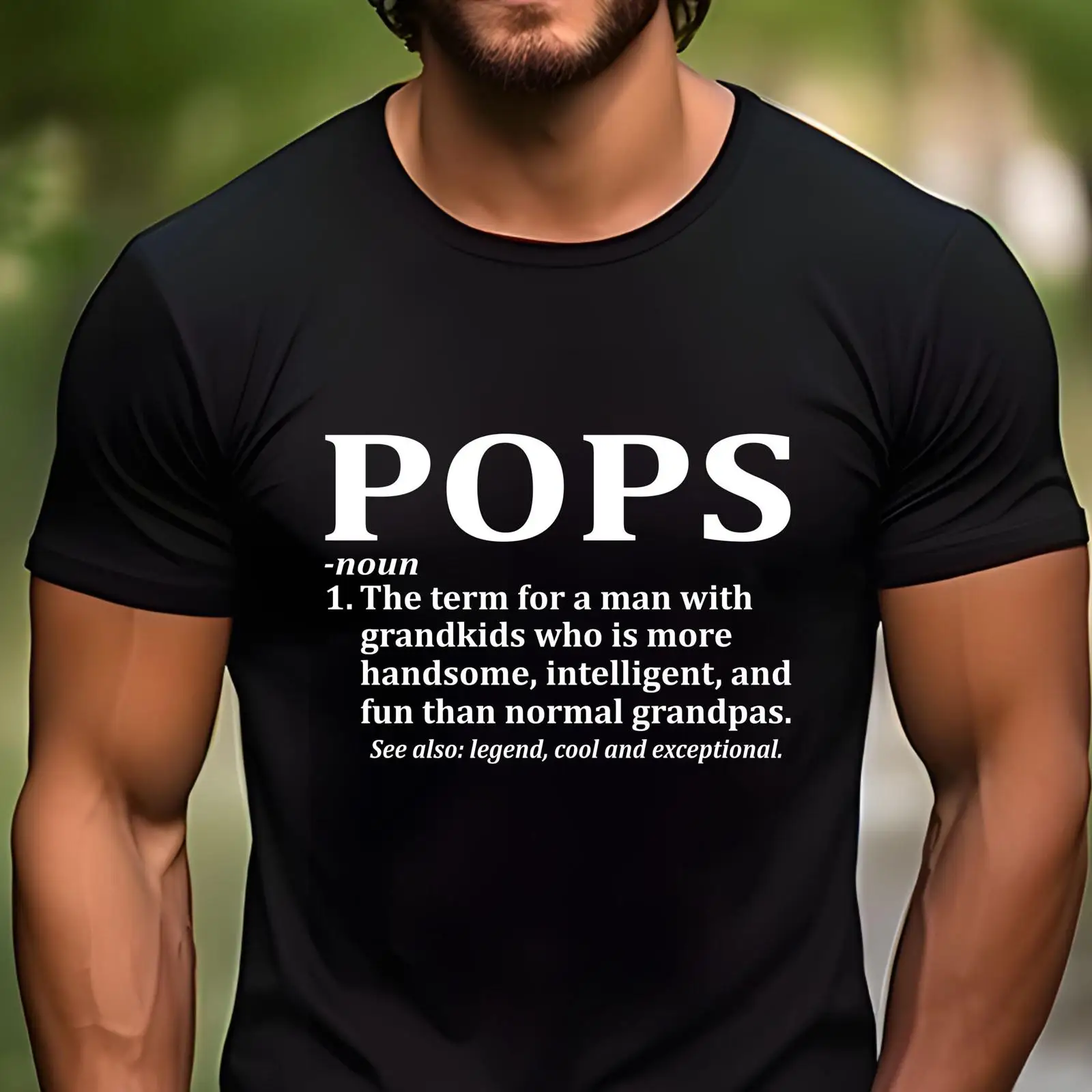 Vintage Fashion Definition - เสื้อยืด Pops Definition ลายตลกสำหรับคุณปู่ ขนาดหลากหลาย สไตล์วินเทจ