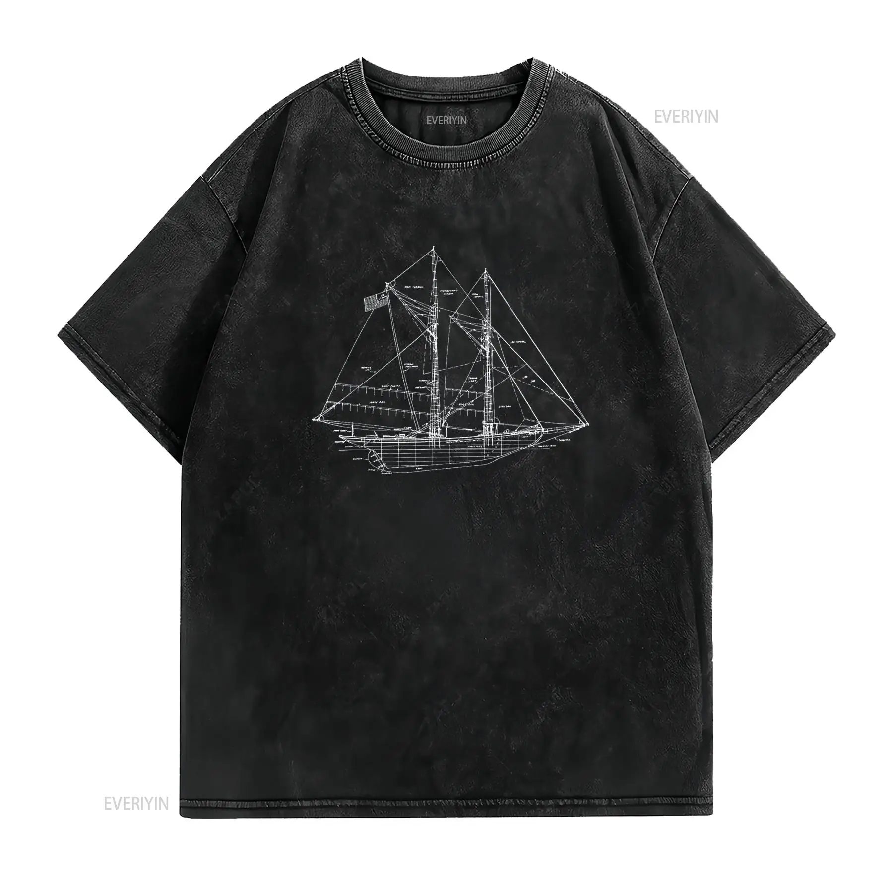 เสื้อยืดลายเรือใบวินเทจ สไตล์ย - Vintage Yacht Fashion บทวิจารณ์และราคา