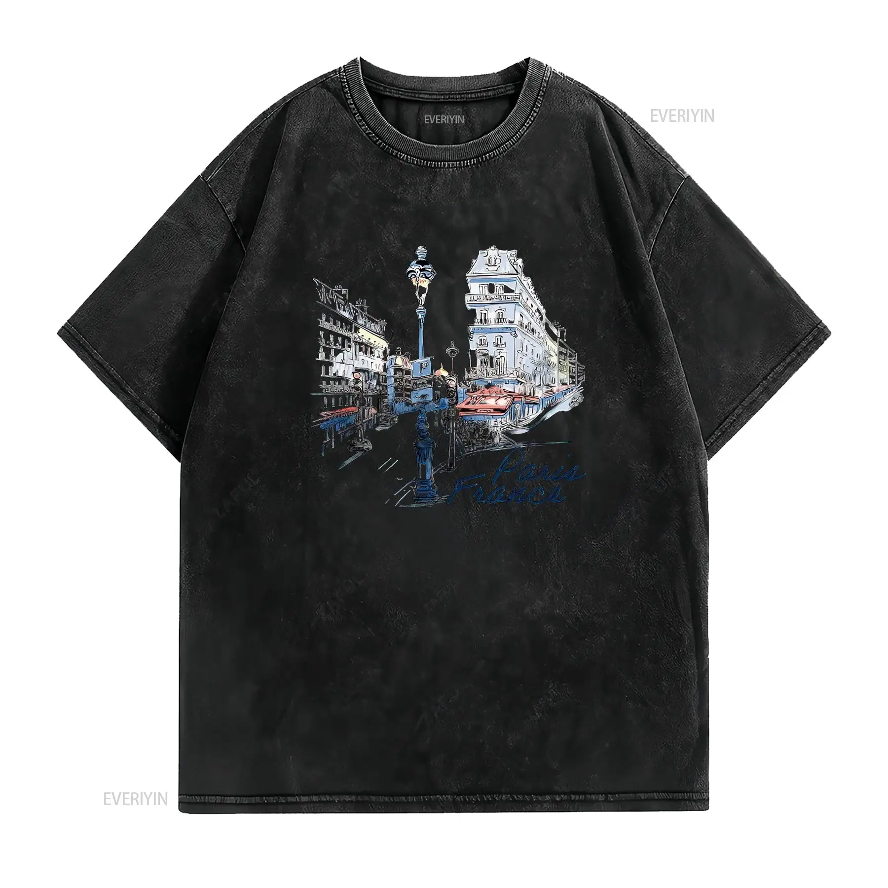 เสื้อยืดลายวินเทจสไตล์ปารีส ฝร - Vintage Fashion In Paris บทวิจารณ์และราคา