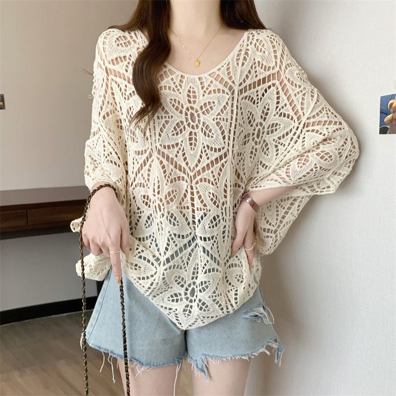 เสื้อโครเชต์ลูกไม้ผู้หญิง ผ้าโ - Crochet Top Boho บทวิจารณ์และราคา
