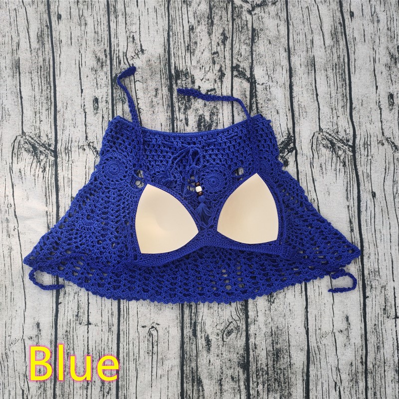 ถักมือผู้หญิงเซ็กซี่ชายหาดชุดบ - Crochet Top Boho บทวิจารณ์และราคา