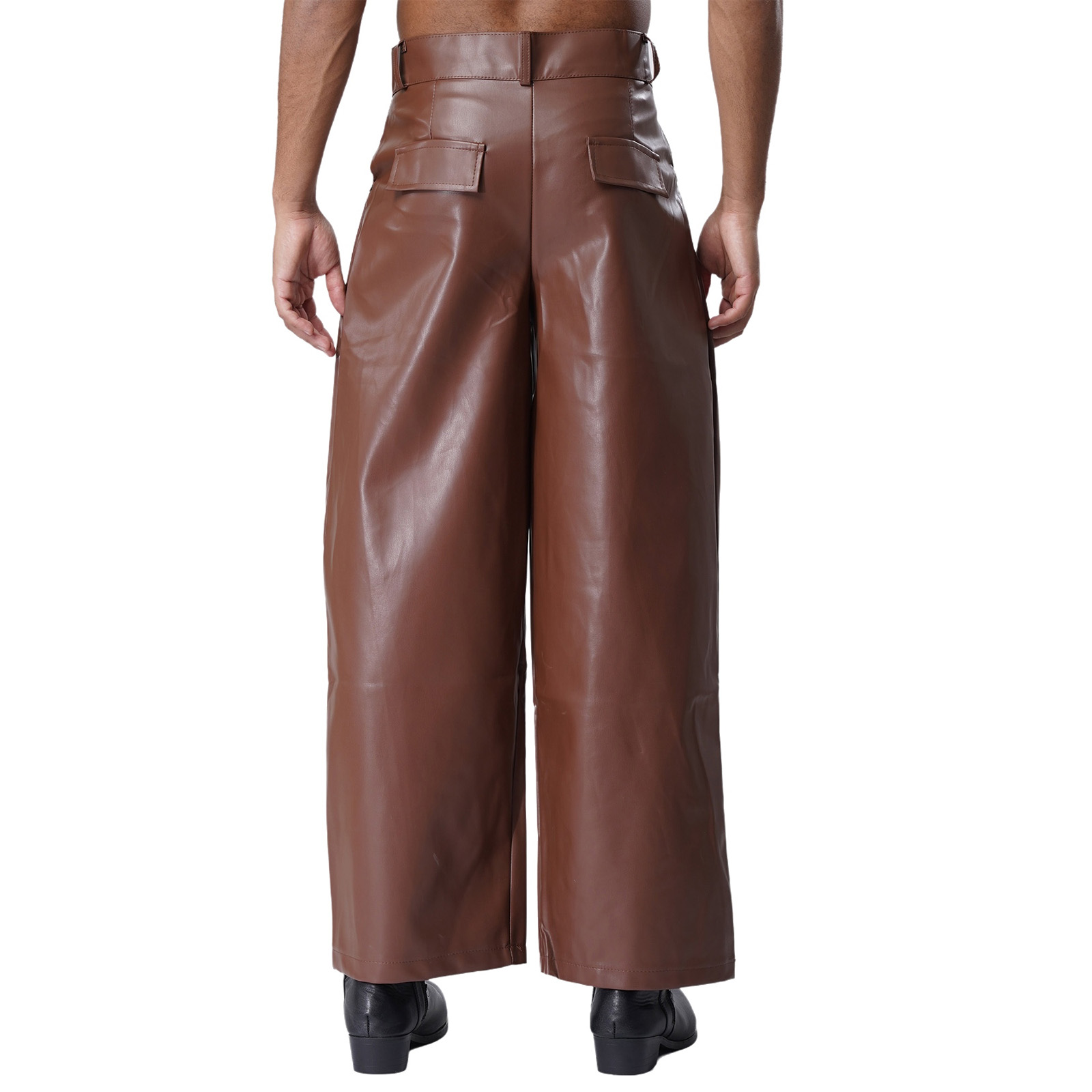 กางเกงหนังเทียมผู้ชายแฟชั่นเนอ - Vintage Fashion Club บทวิจารณ์และราคา