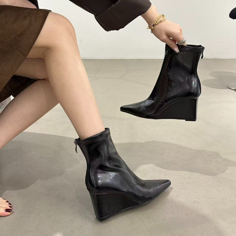 รองเท้าบูทส้นสูงสไตล์วินเทจสำห - Vintage Fashion De บทวิจารณ์และราคา