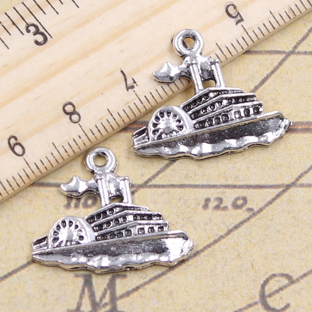 15pcs Charms Speedboat Yacht เ - Vintage Yacht Fashion บทวิจารณ์และราคา