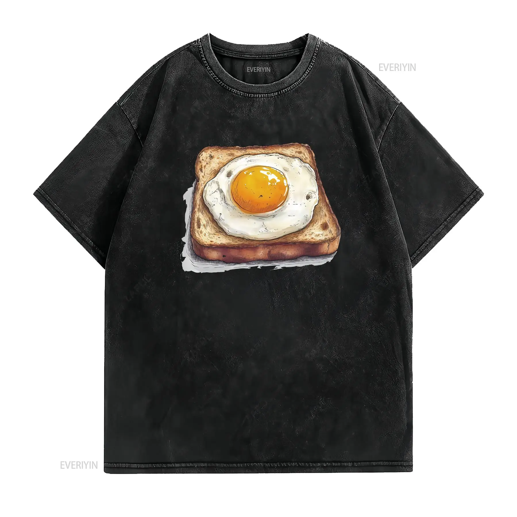 เสื้อยืดลายไข่โทสต์ สไตล์คอทเท - Vintage Fashion Pinterest บทวิจารณ์และราคา
