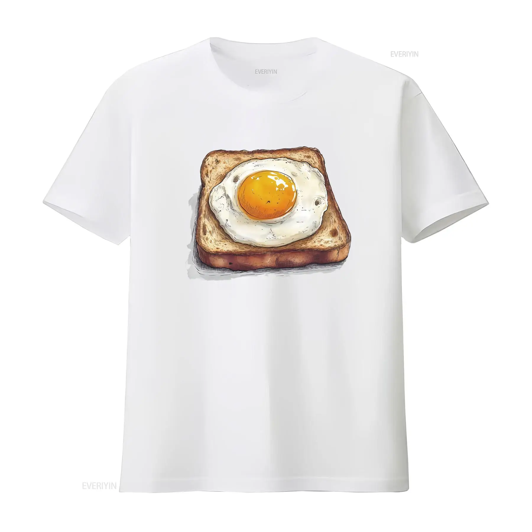 เสื้อยืดลายไข่โทสต์ สไตล์คอทเท - Vintage Fashion Pinterest บทวิจารณ์และราคา