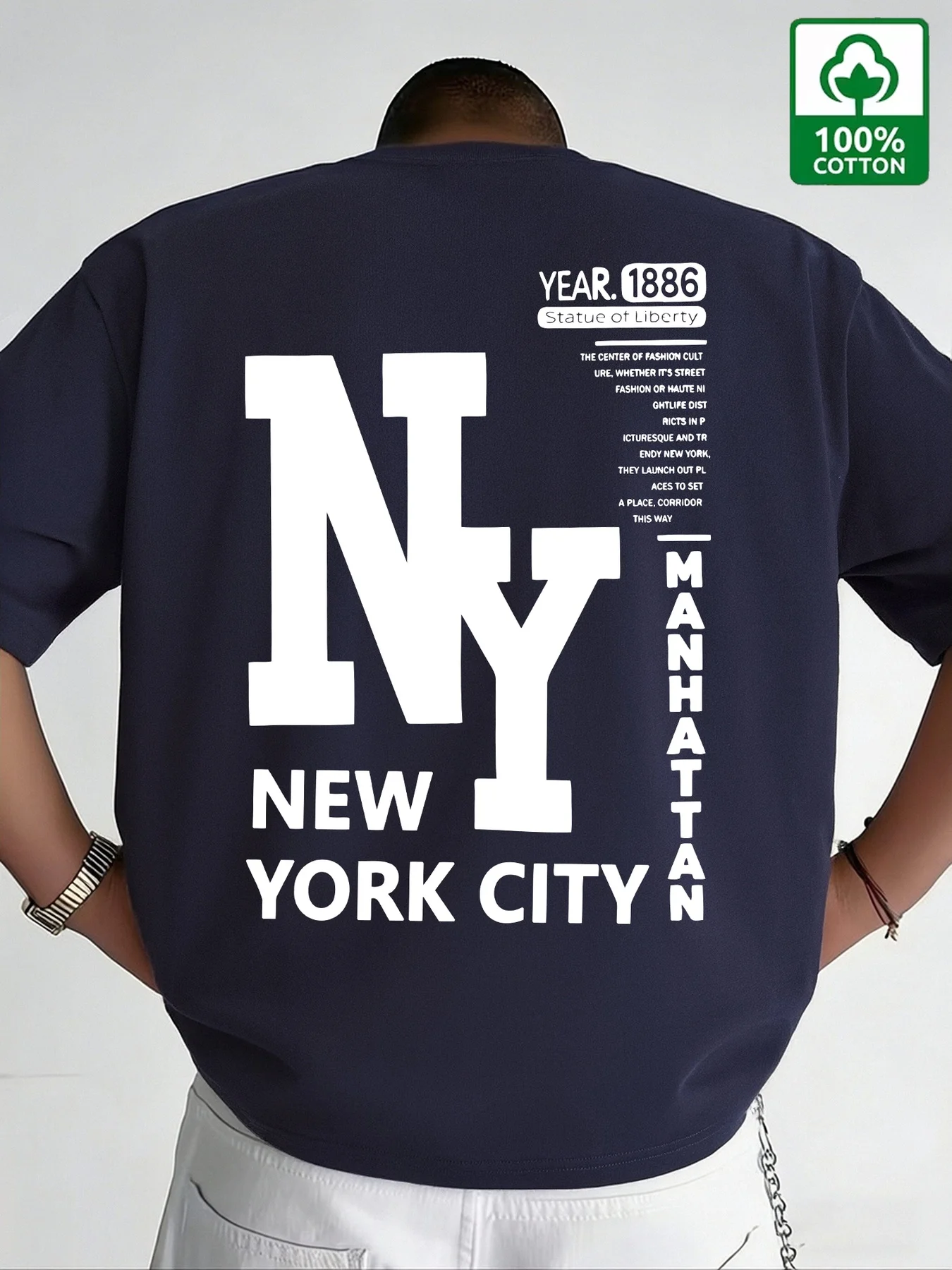 เสื้อยืดผู้ชาย NYC ผ้าฝ้าย พิม - Vintage Fashion Nyc บทวิจารณ์และราคา