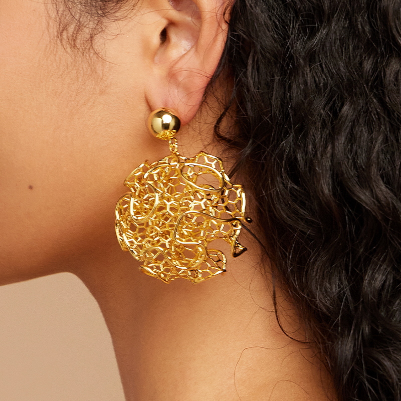 ต่างหูวินเทจร้งกลมไอวอคสำหรับผ - Vintage Fashion Websites บทวิจารณ์และราคา