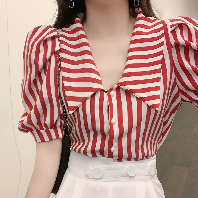 เสื้อแฟชั่นลายทางผู้หญิง เสื้อ - Vintage Fashion De บทวิจารณ์และราคา