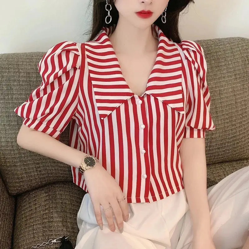 เสื้อแฟชั่นลายทางผู้หญิง เสื้อ - Vintage Fashion De บทวิจารณ์และราคา